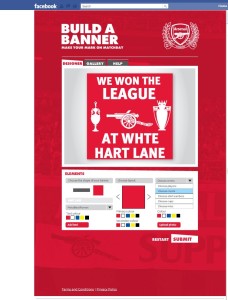 Arsenal FC Facebook Banner App