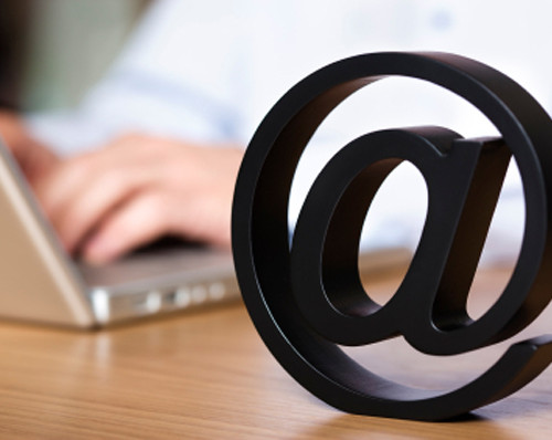 email logo on desk