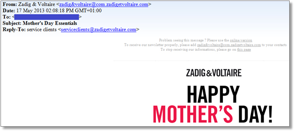 Zadig and Voltaire email