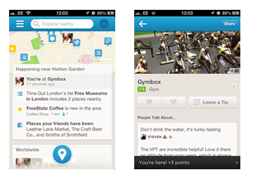 foursqaure screenshot