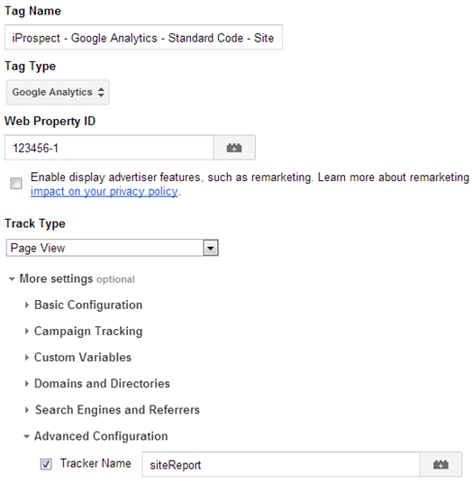 Google Tag Manager Analytics