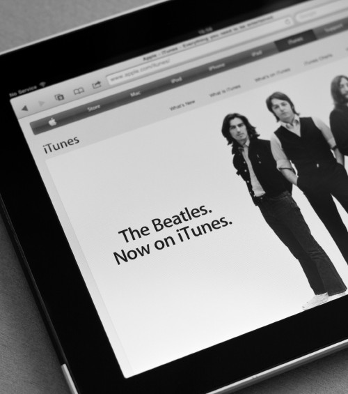 beatles ad on itunes