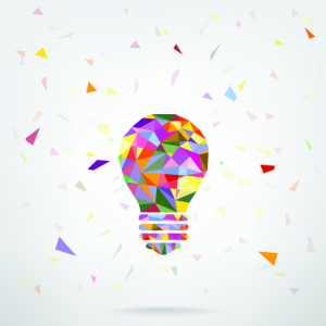 Creative light bulb Idea concept background