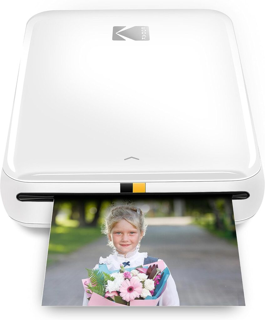 KODAK Step Slim Instant Mobile Color Photo Printer – Wirelessly Print 2x3”  Photos on Zink Paper with iOS & Android Devices, White